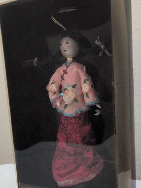 Ladies With Elegance Collection Pink Glass Ornament NIB